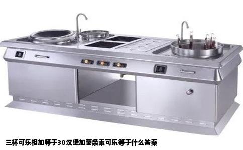 三杯可乐相加等于30汉堡加薯条乘可乐等于什么答案