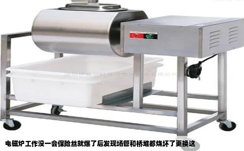 电磁炉工作没一会保险丝就爆了后发现场管和桥堆都烧坏了更换这